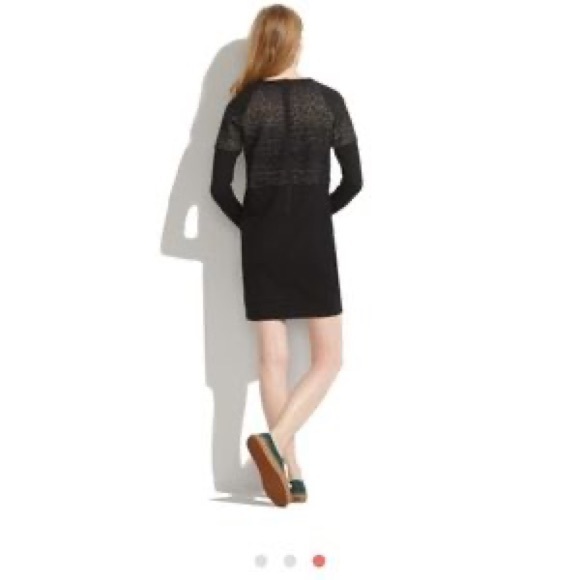 Madewell Ponte Verde Black Baseball Dress - Picture 2 of 8